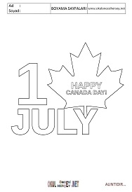 Canada boyama sayfaları 